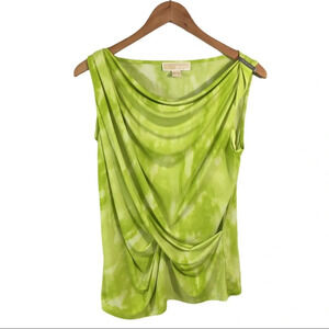 WS461 Michael Kors Designer Metal Clasp Blouse M